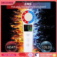 อุปกรณ์ดูแลผิวนวดหน้าแบบค้อนร้อนเย็น EMS โฟตอน LED อุปกรณ์การฟื้นฟูความงามยกกระชับใบหน้าตัวนวดที่แน่นผิวที่สะอาด