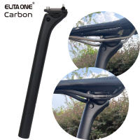 ELITAONE MTB เสาที่นั่งคาร์บอนชดเชย20มม. 25.4 27.2 30.9 31.6มม. ภูเขา/แกนเบาะจักรยานเสือหมอบ350-450มม. แสง150กรัม