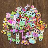 【YF】◊☊✖  50x Mixed Cartoon 2 Holes Buttons Sewing Scrapbooking Drop Shipping