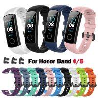 (CALGY Phone protection)สายรัดข้อมือซิลิโคนสำหรับ Honor Band 4 5อุปกรณ์เสริมสมาร์ทเปลี่ยนสายรัดข้อมือสายรัดสำหรับ Honor Band 5สร้อยข้อมือ