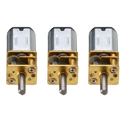 3Pc 30RPM N20 Micro-Speed Gear Motor DC 6V Reduction Gear Motors with Metal Gearbox Wheel