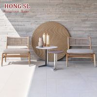 Support customization Outdoor rattan sofa coffee table balcony rattan small table and chair three-piece set outdoor courtyard villa garden hotel rattan chair