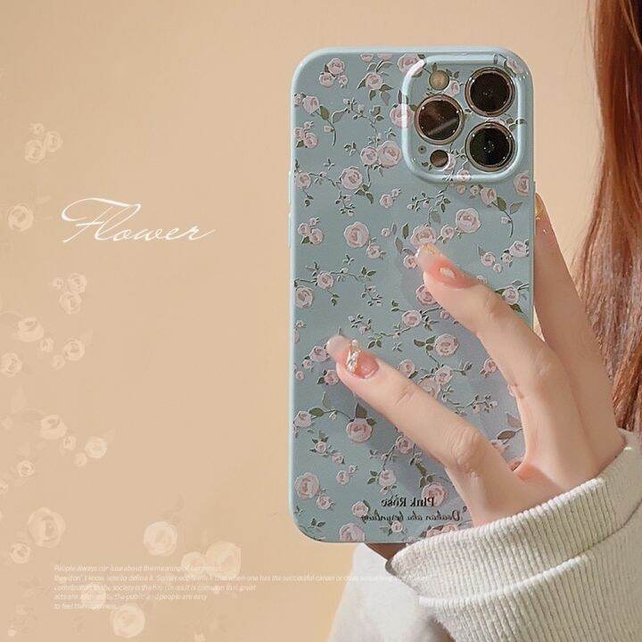 ganzha3965-เคสโทรศัพท์มือถือ-ซิลิโคนนิ่ม-tpu-ลายดอกไม้-สไตล์วินเทจ-สําหรับ-iphone-11-pro-max-14-plus-12-pro-max-13