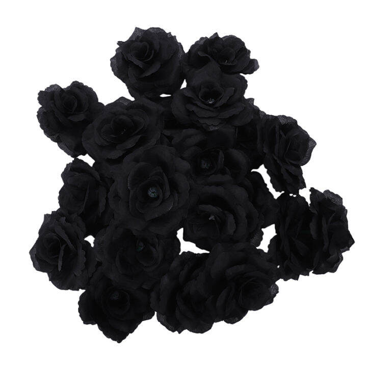 20-pcs-black-rose-artificial-silk-flower-party-wedding-house-office-garden-decor-diy