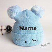 【hot sale】﹉۩✙ C05 Free Eyebrow Embroidery Baby Beanie Add Name