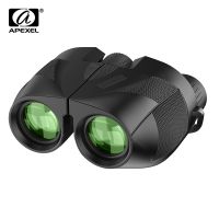 ZZOOI APEXEL 10X25 Compact Binoculars Telescope BAK4 FMC Lens Foldable Pocket Binoculars For Bird Watching Camping Hunting Tourism