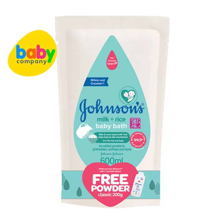 Johnson's Baby Bath Milk&Rice w/ Free Powder Lazada PH