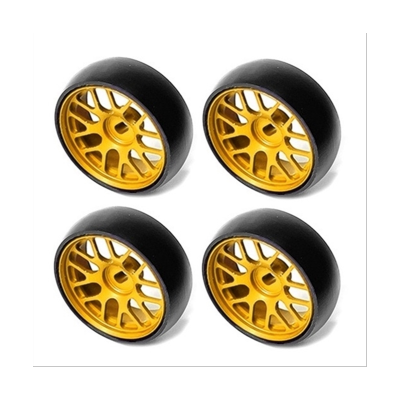 26.5mm Hard Drift Metal Wheel Rim Tyres for Wltoys 284131 K969 K979 K989 Kyosho Mini-Z 1/28 RC Car Parts,Red