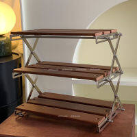 [พร้อมส่ง] Foldable Wooden Shelf ชั้นไม้พับได้ ชั้นวางของแคมป์ปิ้ง