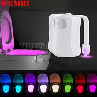 【CW】 Sensor Toilet Lamp Human Activated PIR 8 Colors Night Lighting