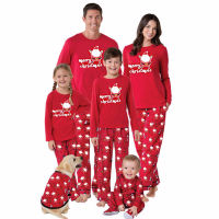 Familiar Christmas Pajamas Sets 2021 Family Look Costumes Red Cartoon Pajamas s Kid Sleepwear Homewear Couples Clothes