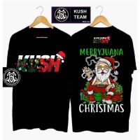 เสื้อยืดผ้าฝ้ายเสื้อยืดผ้าฝ้าย เสื้อยืดคริสต์มาส【READY STOCK】kush (Christmas) series T-shirt Clothing with Safe Word Text Design Cotton