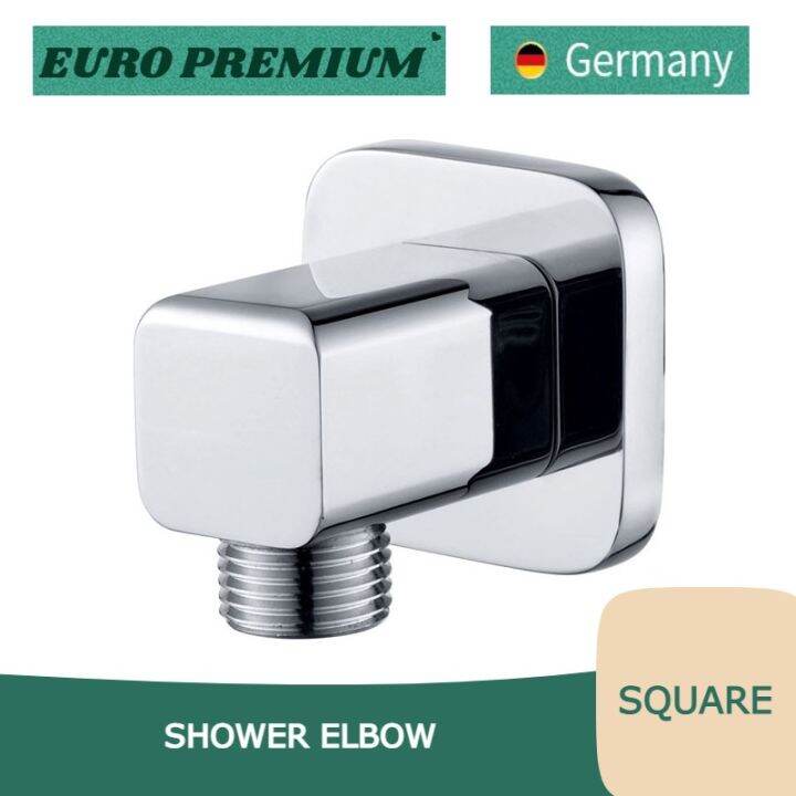EURO BRASS WALL SHOWER ELBOW / WALLMOUNT SHOWER ELBOW (SQUARE) Lazada