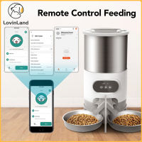 Smart APP Pet Feeder เครื่องจ่ายอาหารแมวและสุนัขอัตโนมัติเหมาะสำหรับแมวและสุนัขขนาดเล็กและขนาดกลางการให้อาหารระยะไกล