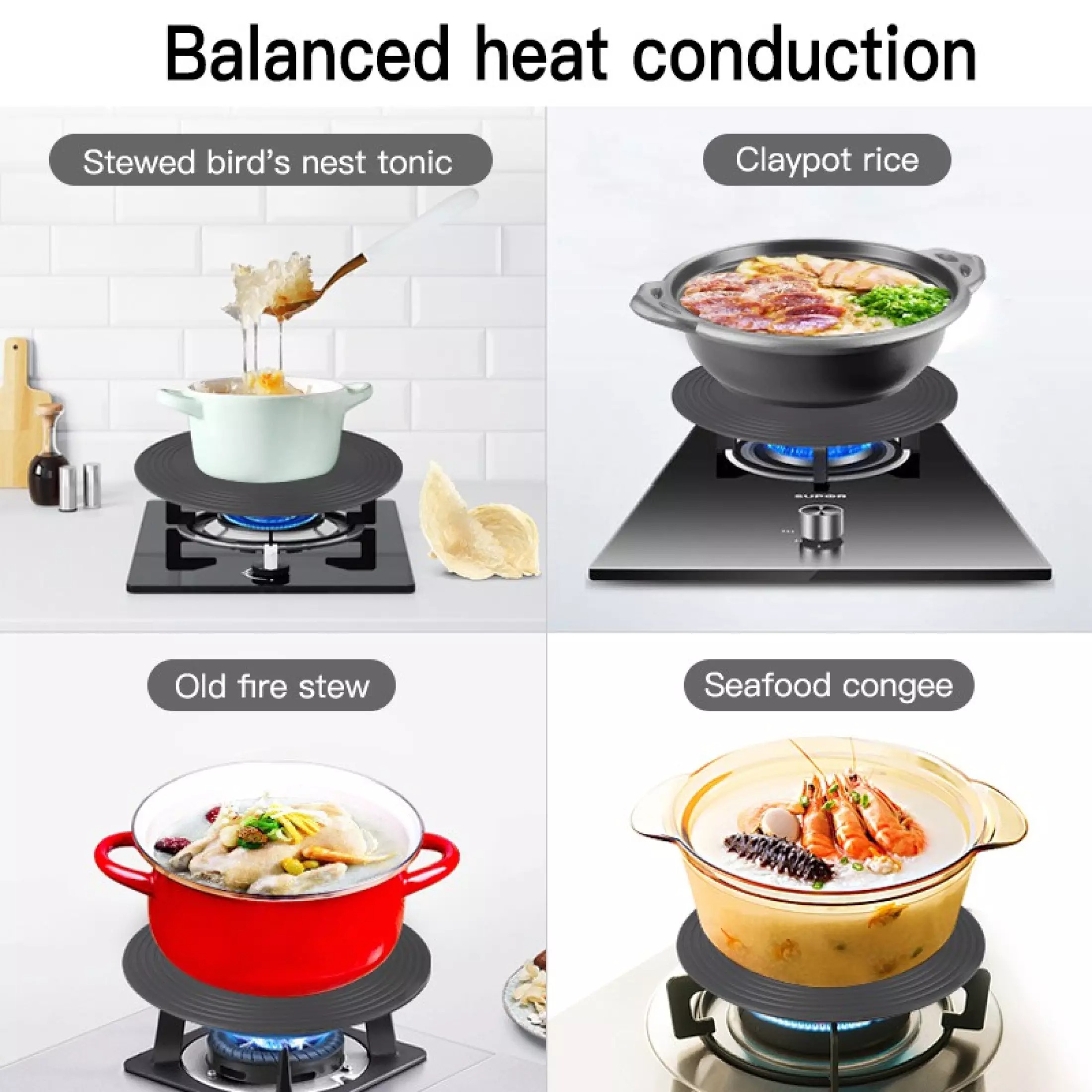 11inch Heat Diffuser Induction Diffuser Plate Aluminum Defrosting Tray Fast Thawing Plate Reducer Flame Guard Simmer Plate Heat Cooking Diffuser for Gas Stovetop 