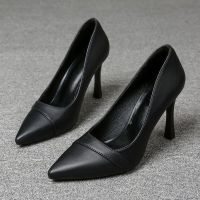 รองเท้ารองเท้าส้นสูงใส่ในสำนักงานสำหรับผู้หญิงรองเท้าสีดำ