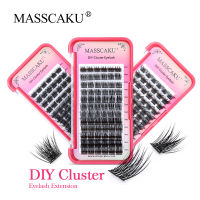 MASSCAKU Clusters Eyelash Extensions 72 Volume Premade Fans Russian Lashes DIY Dovetail Segmented False Lash Extension