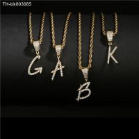 ❁✇☃ 2021 New Fashion Gold Color Rope Chain Capital Letters Necklaces A-Z Initials Necklace Hip Hop Jewelry Birthday Gift Wholesale