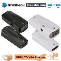 Mini HDMI Female to VGA Female Adapter 1080P FHD Audio Video HD2VGA Converter For PC Laptop HDTV Computer Projector HD2VGA Adapters