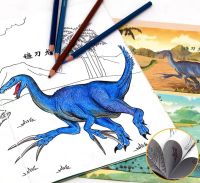 Kids Coloring Book Dinosaur World Animals Kindergarten Painting Book School Children Early Educational Toys for Boys Girls Drawing  Sketching Tablets