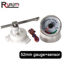 H 52mm Rudder Angle Gauge With Rudder Angle Sensor Boat Marine Rudder Angle Indicator 0-190 ohm 8 Color Backlight STBD PORT 12V