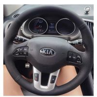 For Kia Sportage 3 2011-2014 Kia Ceed Ceed 2010-2012 hand sew Car Steering Wheel Cover Steering Wheels Accessories