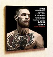 Conor McGregor U F C M MA ไอร์แลนด์คำคมสร้างแรงบันดาลใจสติกเกอร์ติดผนังภาพศิลปะป๊อปศิลปะบนผนังภาพวาดที่มีชื่อเสียงบนผ้าใบสำหรับห้องนั่งเล่นห้องนอน