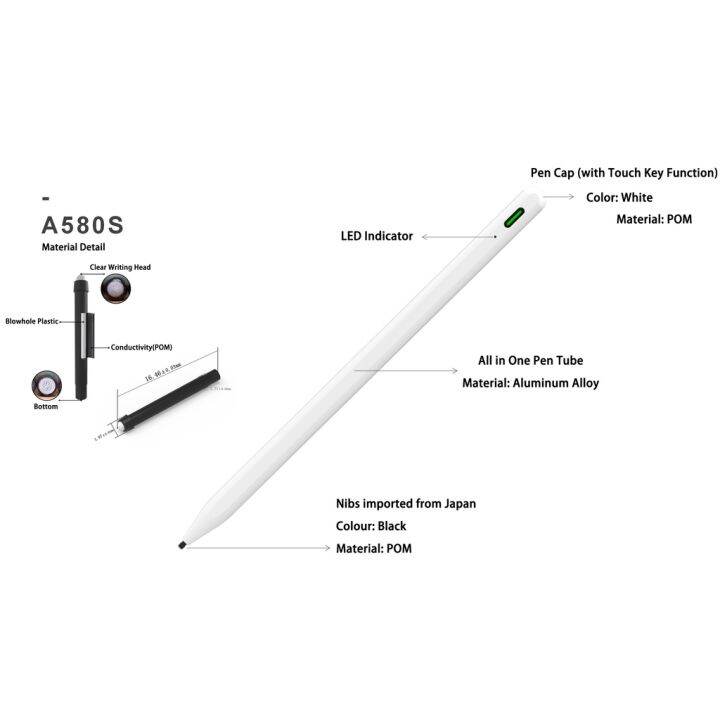 ปากกาสไตลัส-แม่เหล็ก-คุณภาพสูง-สําหรับ-ipd-2018-และรุ่นหลัง-เข้ากันได้กับ-ipd-pro-11-12-9-นิ้ว-dov
