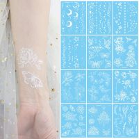 【YF】 Temporary White Tattoo Stickers Individuality Sexy Decor Collarbone Masquerade Disposable Star Butterfly Arm