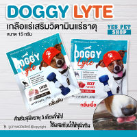 เกลือแร่สุนัข เกลือแร่หมา เกลือแร่เสริมวิตามิน DOGGY Lyte ด็อกกี้ ไลท์ (แบบตัวเลือก) ผสมน้ำให้สุนัขกิน ขนาด 15 กรัม โดย Yes Pet Shop