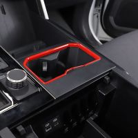 For 2022 2023 Car Front Row Center Control Water Cup Holder Cover Frame Trim Accessories, Red