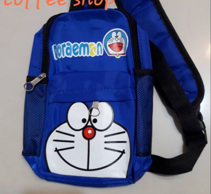 กระเป๋า-กระเป๋าคาดอก-ผ้ากันน้ำ-ขนาด-10-นิ้ว-ลายโดเรม่อน-doraemon-1-ใบ-ลายกาตูน