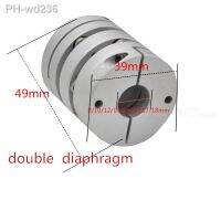 flexible double diaphragm coupling 1PC D39L49 8/10/12/14/15/16/17/18mm Flexible Plum Shaft Coupling CNC Stepper Motor Coupler