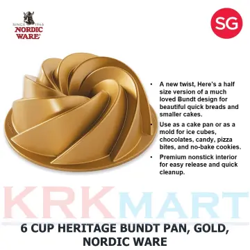 Nordic Ware 6 Cup Heritage Bundt Pan - Gold