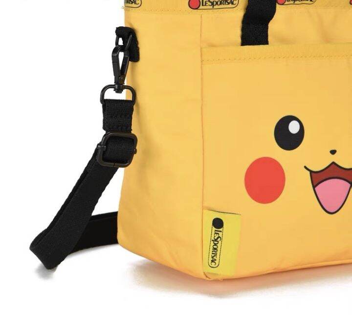 lesportsac-2023-2022ใหม่โปเกมอนแบรนด์ร่วมกระเป๋าถือ-pikachu-น่ารัก-x102