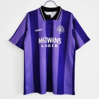 2022 2023 ล่าสุด เสื้อกีฬาแขนสั้น ลายทีมชาติฟุตบอลชั้นนํา 1994/95 season Rangers two away สไตล์วินเทจ ไซซ์ S-XXL