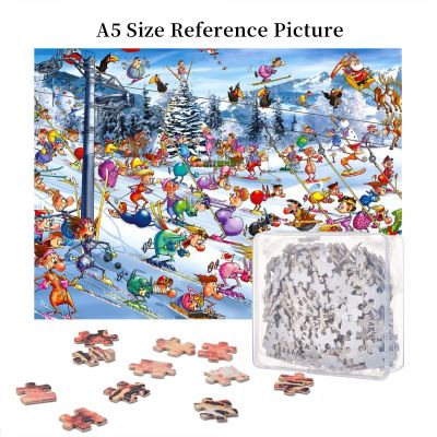 RUYER CHRISTMAS SKIING Wooden Jigsaw Puzzle 500 Pieces Educational Toy Painting Art Decor Decompression toys 500pcs