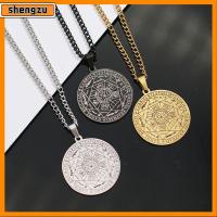 SHENGZU 2pcs Wicca สร้อยคอจี้เครื่องรางเปลี่ยนสีได้7แบบ การป้องกันเหนือธรรมชาติ เหล็กไร้สนิม สร้อยคอเซนต์ไมเคิล วินเทจ Amulet สร้อยคอเครื่องรางซิกิล สำหรับผู้ชาย