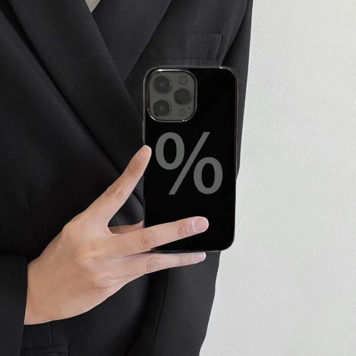 เคสโทรศัพท์-iphone-ของคุณ-niche-simple-black-mobile-phone-case-เหมาะสำหรับ-apple-13-male-iphone-14promax12-couple-11-trendy-xr