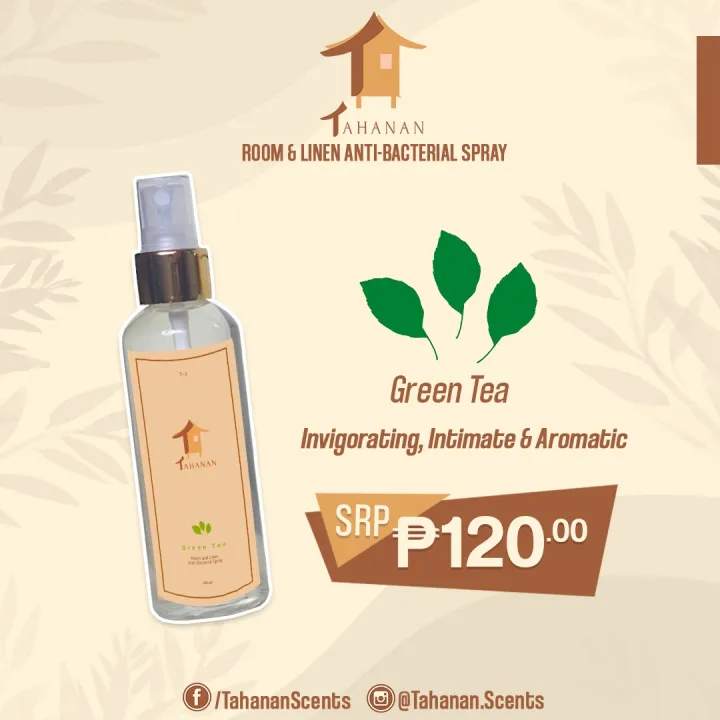 GREEN TEA Tahanan Room &Linen Antibacterial Spray Lazada PH