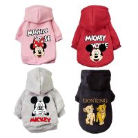 ZZOOI Mickey Minnie Pet Dogs Hoodies Disney Cute Dog Clothes Warm For Small Medium Dogs Pullover French Bulldog Yorkshire Ropa Perro