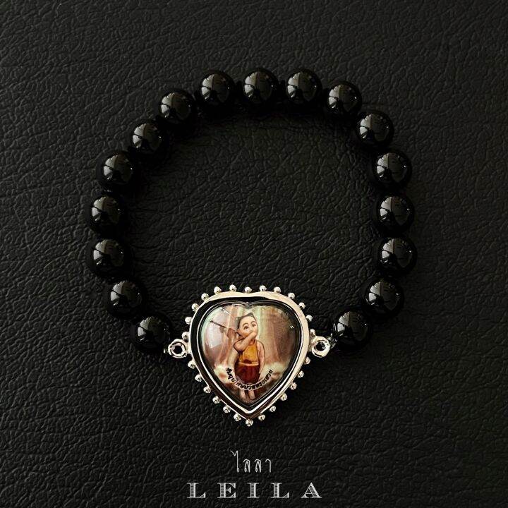 leila-amulets-ไอ้ส้มฉุน-ทรงหัวใจ-พร้อมกำไลหินฟรีตามรูป