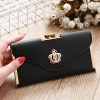 Crown Style Women Wallets Hasp Lady Moneybags Zipper Coin Purse Woman Envelope Wallet Money Cards ID Holder Bags Purses Pocket Wallets