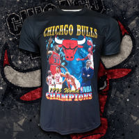 เสื้อยืดคอกลม บาสเกตบอล NBA CHICAGO BULLS เสื้อยืดบาสลาย ชิคาโก้ บูลส์ #BK0089 พิมพ์ทั้งตัว ไซส์ S-3XL