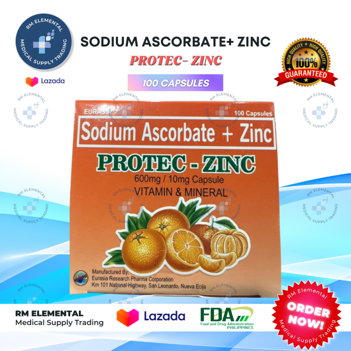 PROTEC ZINC SODIUM ASCORBATE + ZINC 600mg VITAMIN & MINERALS Capsule