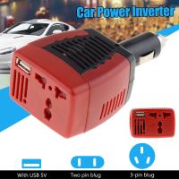 12V ไฟฟ้าในรถยนต์อินเวอร์เตอร์ Usb 2.1a 150W 220V แปลงอะแดปเตอร์กับที่ชาร์จแบตในรถที่จุดบุหรี่