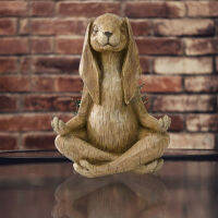 Ali88 Store 3D สมาธิ Zen รูปปั้นกระต่าย Novelty สนามหญ้า Art เครื่องประดับประติมากรรมของขวัญ