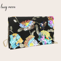 Butterfly Flower Sequins Women‘s Clutch Evening Bag Luxury Embroidery Clutch Purse and Handbag Elegant Party Shoulder Bag ZD1847