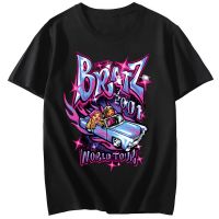 【HOT】Bratz เสื้อยืดการ์ตูนสาวเซ็กซี่พิมพ์ Streetwear ผู้ชายผู้หญิงสบายๆแฟชั่น O-Neck เสื้อยืดผ้าฝ้าย HipHop Tees Tops100%cotton