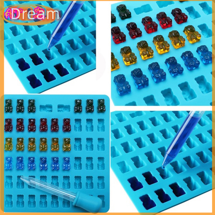 dream-53cell-แม่พิมพ์ซิลิโคนกัมมี่แบร์แม่พิมพ์เจลลี่ถาดน้ำแข็งเครื่องทำขนมแม่พิมพ์ช็อกโกแลต